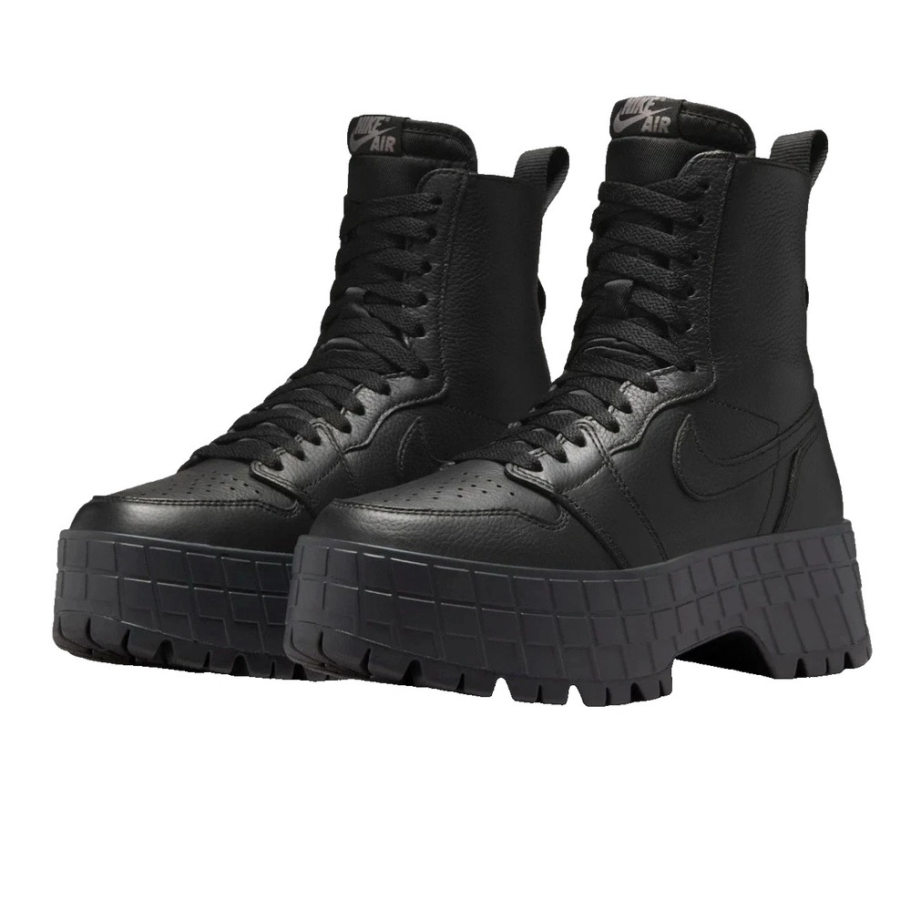 Nike Air Jordan 1 High Brooklyn Black Boots FJ5737-001 Women's 8
